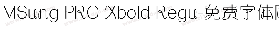 MSung PRC Xbold Regu字体转换